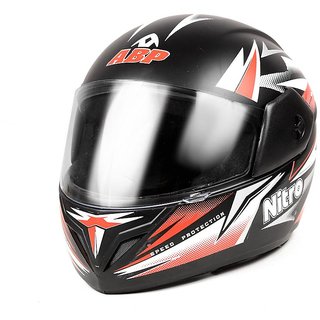 Buy ABP Nitro Racing Motorbike Helmet black with red orange