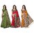 Indian Beauty Women's Multicolor Art Silk Saree With Blouse Piece Pack of 3