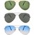 Ivonne Mens Women Combo Of 3 Multicolor Unisex Aviator Style Sunglasses Uv 