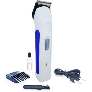 Cordless Men Hair Trimmer Rechargeable Shaving Machine clipper ( Blue White )