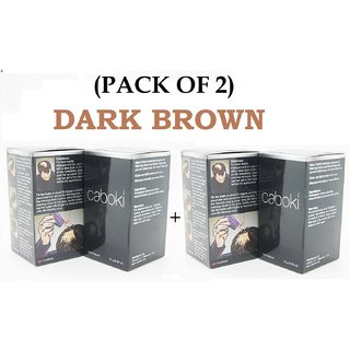 Buy Caboki Hair Building Fibers 25Gm Pack Of 2 Dark Brown -Best Seller Best  Quality At Best Rate Online - Get 67% Off