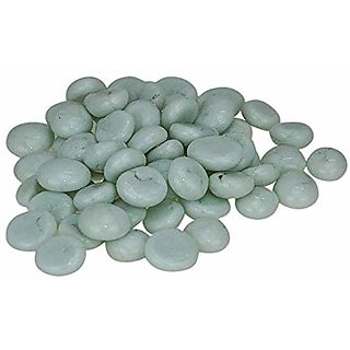 AVMART Home Decorative White Rounded Glossy Pebbles Stone for Home Garden Aquarium Pebbles (White)