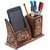 Desi Karigar Wooden Pen Mobile Stationery Stand For Home Office -WoodenMobilePenStand