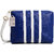 Mammon Casual Plain Blue & White PU Zipper Women's Sling Bag