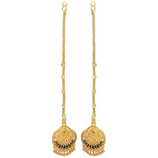GoldNera Traditional Circular Gold Plated Designer Kaan Chain Earrings for Girls/Women