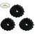 Gulzar Set of 3 Black Color Stylish Hair Rubber Bands For Women / Girls