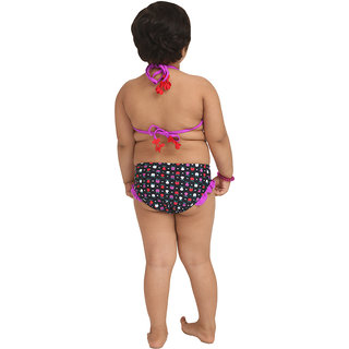 Buy The Little Princess Girls So Cute Fruit Print Blue Haltered Bikini Set Online 849 From Shopclues