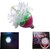 Multicolor  360 Degree LED Crystal Lotus Rotating Bulb for Decoration  Disco Function. B22 Holder - 1 Pc
