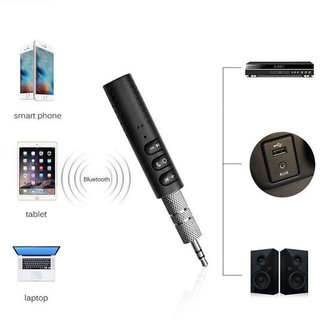 Bluetooth 3.5mm Audio Jack Receiver With Mic For Car Kit Compatible For Android  iOS With 3.5mm Aux Port