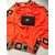 orange designer marble chiffon saree with black blouse piece orangeblack