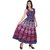 Jaipuri Printed Cotton Womens Maxi Long Dress with Attached Jacket Free Size Upto 44XXL