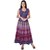 Jaipuri Printed Cotton Womens Maxi Long Dress with Attached Jacket Free Size Upto 44XXL