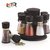 Rotek Brown Revolving Spice Jar Rack, Masala Box Polycarbonate Spice Container Set of 8