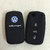 Silicone Key Cover for 3 Button Remote Flip Key Shell/Case/Body for Volkswagen Polo / Vento / Jetta / Passat - Black