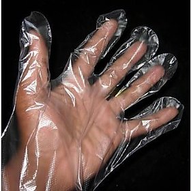 500 Disposable Plastic Transparent Clear Plastic Gloves Kitchen, Clinic, Office