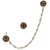 Zaveri Pearls Gold Tone Pearls Clip-on Nose Pin Chain Linked With Stud Earring-ZPFK7407