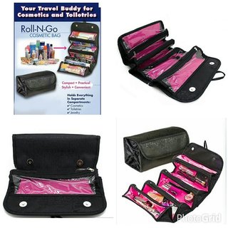 Roll N Go Black Cosmetic Bag