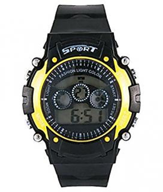 hp watch hp10 pu digital men's watch