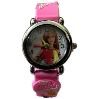 Barbie Doll watch for kids Baby Pink Colour