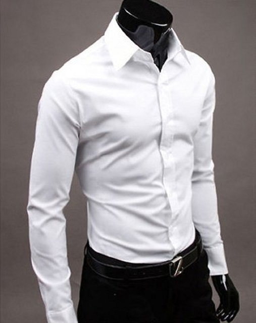 white formal dress shirt
