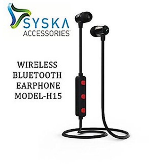 Buy Syska H 15 Black in the Ear Wireless Bluetooth Headset with