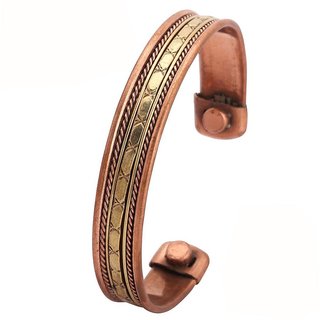 Set of 4 Tibetan Copper Bracelets Magnetic India Pattern Womens Mens Spiritual Yoga Jewelry 