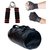 Combo Set Of Gym Bag (Black), Gym Gloves with Wrist Support, One Hand Grip