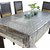 ZITIN Dining Table Cover 6 Seater Waterproof 3D Diamond Design with Golden Lace Size 54  78 Inches
