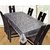 ZITIN Dining Table Cover 8 Seater Waterproof 3D Diamond Design with Golden Lace Size 60  90 inches