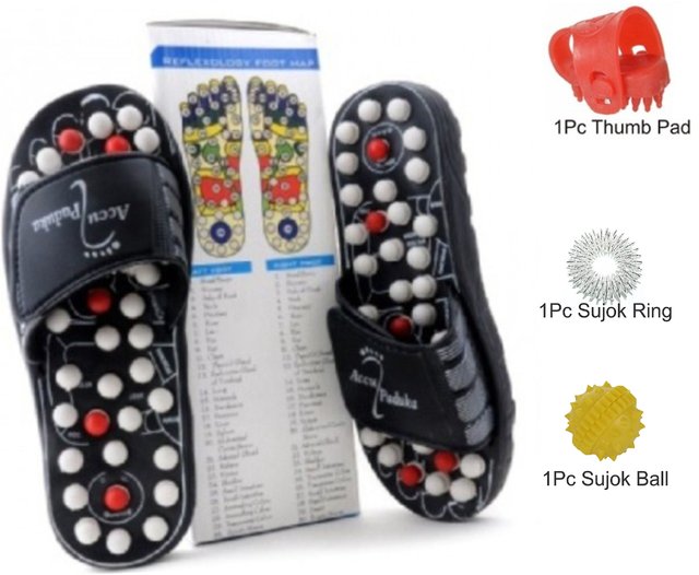 acupressure yoga slippers with magnetic therapy