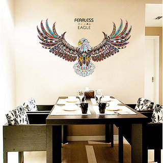 Jaamso Royals ' new eagle wings large wall stickers  ' Wall Sticker (PVC Vinyl 90 cm X 60 cm Decorative Stickers)