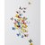 Jaamso Royals 'Multicolor 3D Butterflies' Wall Sticker 1 Combo of 19 Piece (PVC Vinyl 21 cm x 29.7 cm  3D Stickers )