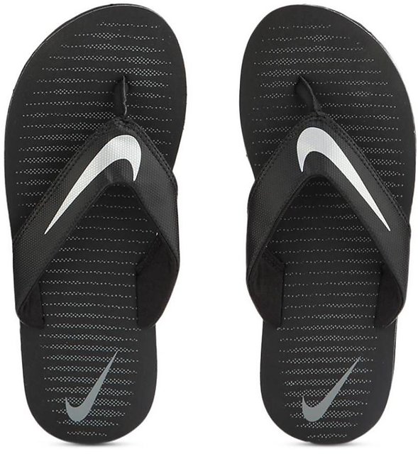 Buy Nike Thong Black-Silver Flip Flops 