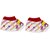 Neska Moda Baby Red Mittens Booties with Cap Set 3 Pcs Combo 0 To 6 Months