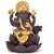 Lord  Ganesha Backflow Lotus Burner, Ganpati Deva Smoke Backflow Incense Holder (Golden) with 10 Backflow Incense Cone