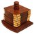 Desi Karigar Brown Beautiful Wooden Tea Coaster Handmade Retro Wood Coaster Set With 6 Square Table Coaster Set Of 6