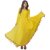 Raabta Fashion Yellow Pom Pom Long Dress