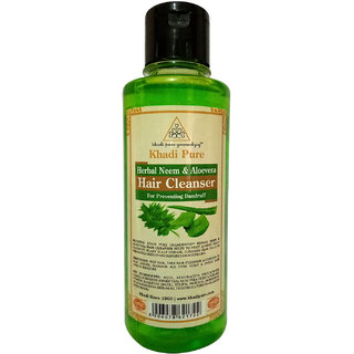 Khadi Pure Herbal Neem  Aloevera Shampoo - 210ml