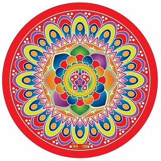Buy Happy Diwali Rangoli Super Sticker Pvc Vinyl Small 12in X 12in 2 Pair Waterproof Luxury Beautiful Rangoli Set Online 199 From Shopclues