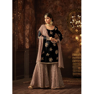 velvet sharara designs
