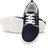 Footlodge Men's Navy Blue Textile Lace-Up Casual Shoes