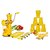 Kitchen Idol Elegant Kitchen Combo Yellow Juicer,Slicer,Veg Cutter  6pcs Glass Set