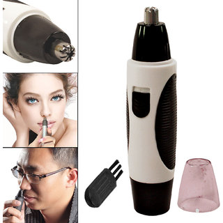 Waterproof Battery Powered Electric Nose Ear Hair Trimmer Clipper Shaver Cutter Grooming Tool For Men  Women