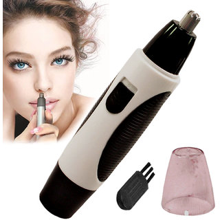 Waterproof Battery Powered Electric Nose Ear Hair Trimmer Shaver Clipper Cleaner Grooming Tool For Women Lady