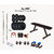Protoner Weight Lifting Package 95 Kgs + 5' Straight+ 3' Curl Rod + Flat Bench + P.Bar