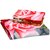 Choco Creation Pink Microfiber Double Bedsheet 2 Pillow Cover