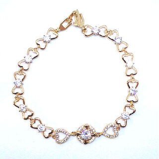maruti sales gold plated diamond bracelet quartz (size20cm)