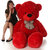 stuffed toy sweet and soft 5 feet teddy bear red