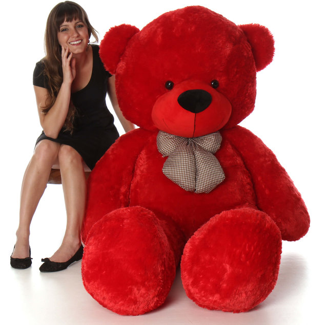 red teddy bear 5 feet