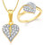 Meenaz Pendant Set bo Gold Plated CZ With American Diamond For Girls  Women  - Com16616